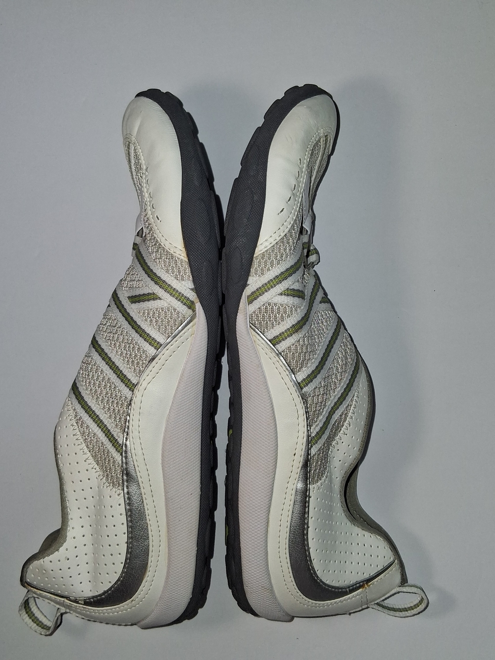 Women's Clark's Privo White and Olive Slip-On Athletic Sneakers - Picture 3 of 11